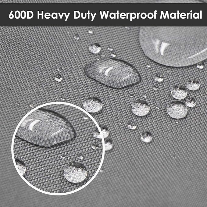 Vailge Heavy Duty Patio Sofa Cover, 100% Waterproof 3-Seater Outdoor Sofa Cover,Lawn Patio Furniture Covers with Air Vent and Handle,79" Wx 37" Dx 35" H,Grey