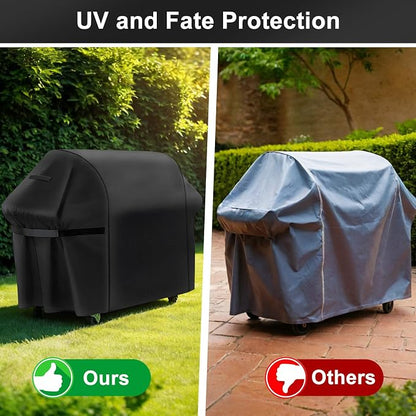 LBTING Grill Cover, 75-inch Heavy Duty 300D Oxford Waterproof Windproof UV Resistant BBQ Gas Grill Cover for Outdoor Barbecue Fit Most Brands Weber, Brinkmann, Char Broil, Holland