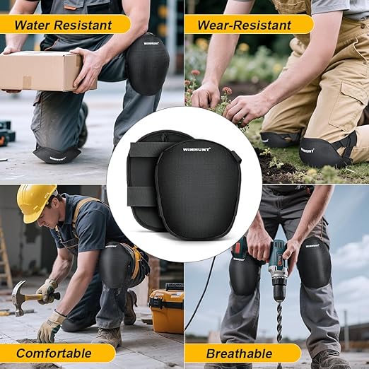 Professional Gel Knee Pads, Work Pads Work for Gardeners, Workers, Sports, with Adjustable Straps