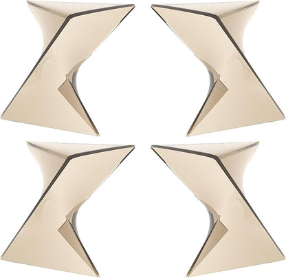 LeisureMod 15.75" Stackable Weather-Resistant Plastic Triangular Side Table - Accent End Table for Indoor & Outdoor Use (Transparent Amber, Set of 4)