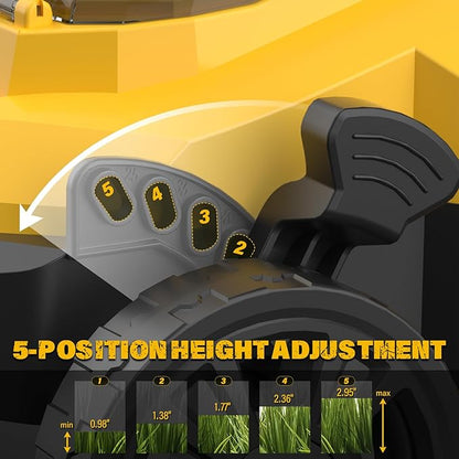 ZEGJAW 20v 13-inch Lawn Mower and 12-inch String Trimmer Combo with 2x4.0Ah Batteries and Charger, Grass Cutter with 5-Position Height Adjustment, Weed Wacker with 8pcs Line for Yard, Garden