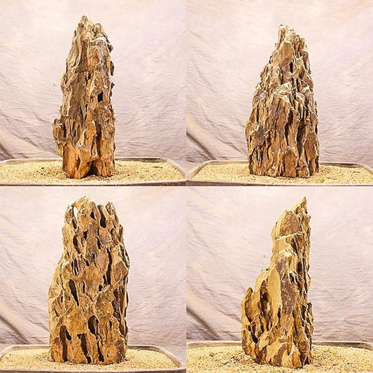 AWXZOM Natural Dragon Rock Carefully Selected Mixed Sizes, Decorative Aquarium Rocks, Aquarium Stones for Fish Tank (7.1lb-Large)