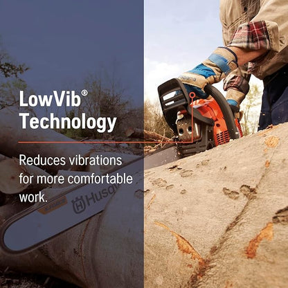 Husqvarna 450S Rancher Gas Chainsaw, 50.2-cc 3.2-HP, 2-Cycle X-Torq Engine, 20 Inch Chainsaw with Automatic Oiler, For Tree Pruning, Yard Cleanups and Firewood Cutting