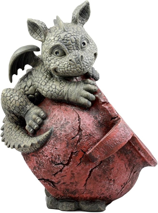 Ebros Gift Right Facing Playful Climbing Dragon Baby Planter Pot Mythical Fantasy Home Patio Garden Decor Resin Statue 12.5" H