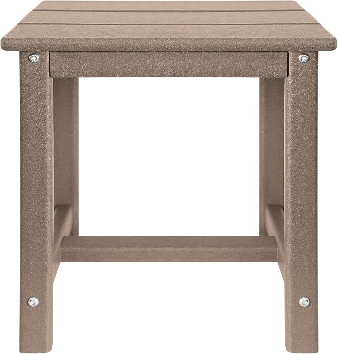 GARDENSTAR Adirondack Square Side Table,one-Tier Outdoor end Table, Patio Side Table for Pool,Porch,Backyard,Relaxing Companion (Teak)