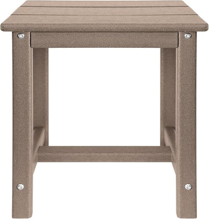 GARDENSTAR Adirondack Square Side Table,one-Tier Outdoor end Table, Patio Side Table for Pool,Porch,Backyard,Relaxing Companion (Teak)