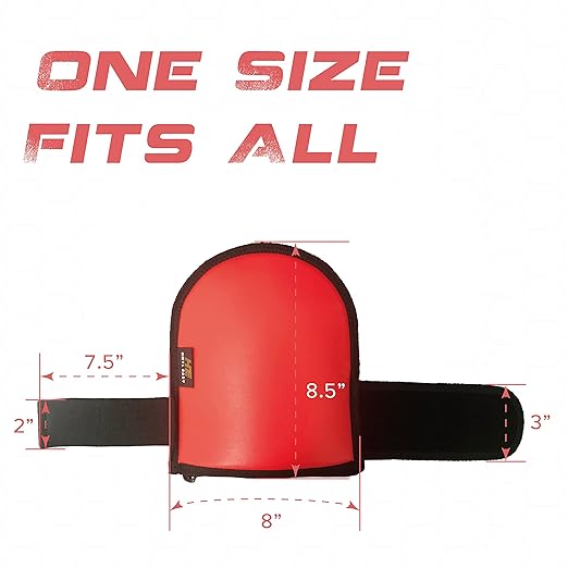 Replaceable Inner Cushion Knee Pads for Work, Super Soft Leather Knee Pads for Gardening, Cleaning, Construction, Flooring and Garage –Shorts Available, RED