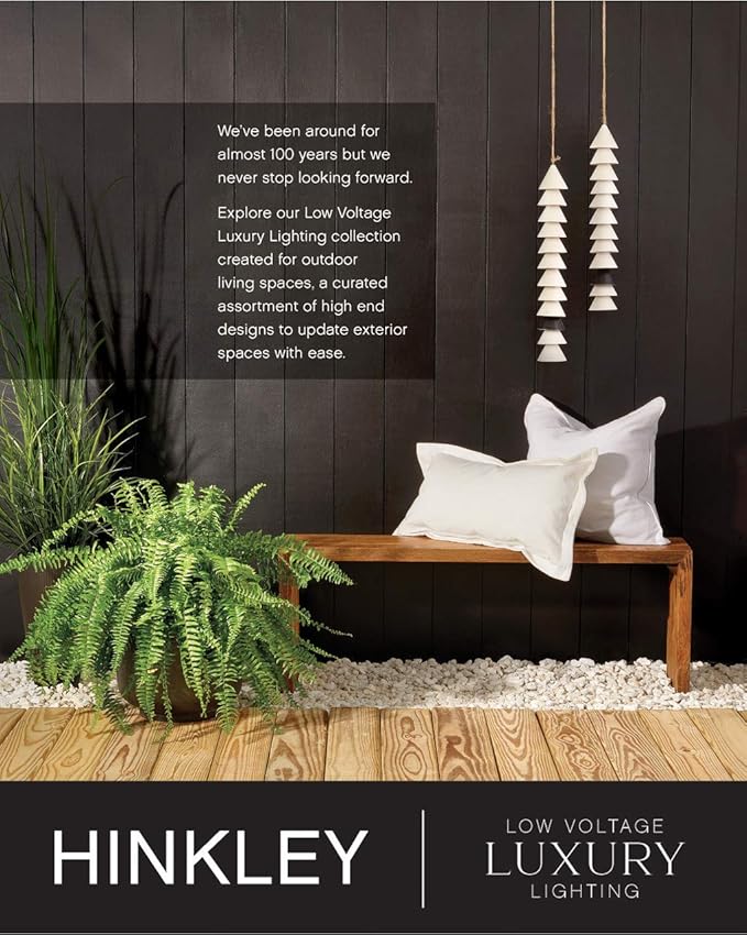 Hinkley Republic Medium Pier Mount Outdoor Lantern - Low Voltage, LED Included, Composite, Clear Seedy Glass Panes, Anti-Fading Finish - Oil Rubbed Bronze Finish