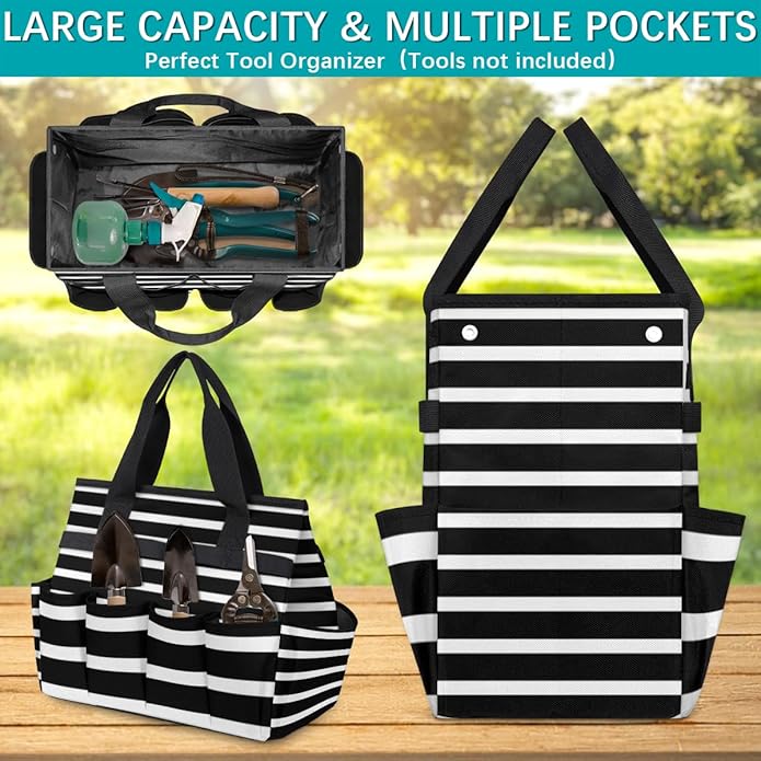 Garden Tool Bag Garden Tool Storage Bag with Pockets Handle Portable Garden Tote Bags for Women Men