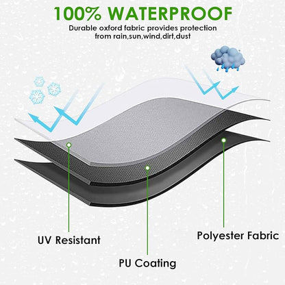 Outdoor Prep Cart Cover for Nuuk 42 Inch Outdoor Kitchen Island and BBQ Serving Cart,Heavy Duty Waterproof Patio Prep Table Cover Grill Carts Covers