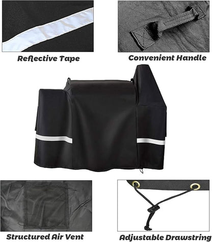Utheer Pit Boss Grill Cover for 850 DX and 820 Deluxe, 56 x 27 x 50 in, 600D Waterproof Pellet Smoker Cover, Fits PB820PS1 PB850PS2 Competition Sportsman Wood Pellet Grills