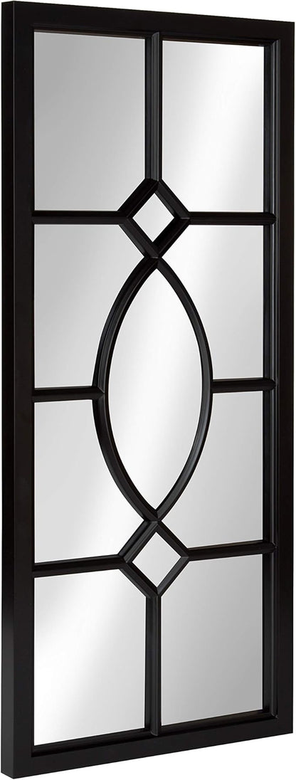 Kate and Laurel Cassat Modern Casual Window Wall Accent Mirror, Black