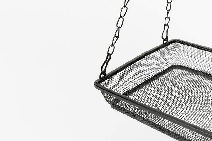 WOSIBO Hanging Feeder Seed Tray, Platform Metal Mesh , Outdoor Garden Decoration for Wild Backyard Attracting Birds