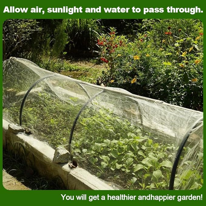 Garden Netting, 15x15Ft Plant Covers Ultra Fine Mesh Netting Pest Barrier Protection Bird Mosquito Net Plants Cover for Vegetables Fruits Flowers Crops Garden
