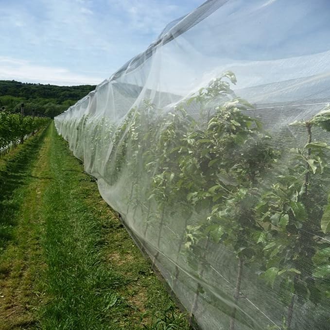Garden Pest Barrier Netting, Insect Barrier Net 8x24Ft Ultra Fine Protect Netting Thickened Mesh Net Plant Covers for Vegetable Plants Fruits Greenhouse Row Cover Raised Bed Barrier Screen Bugs Out
