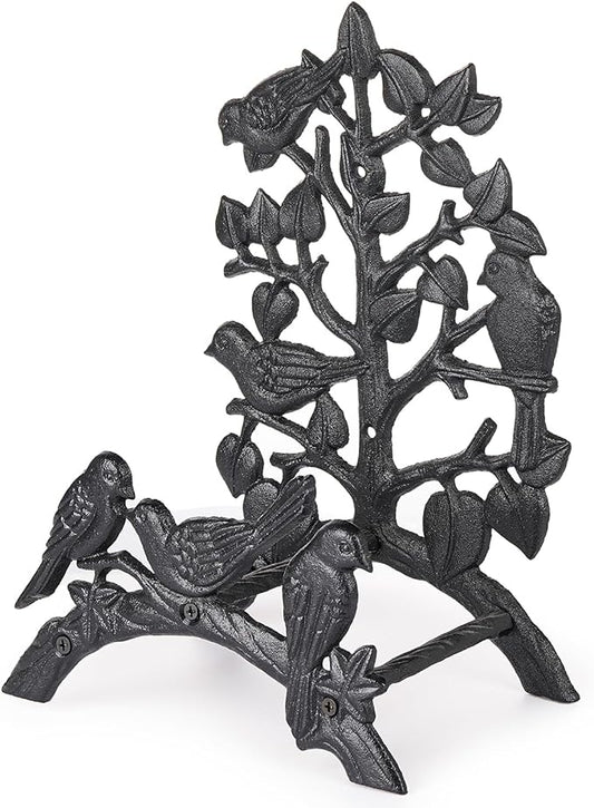 Sungmor Heavy Duty Cast Iron Garden Hose Holder - Wall Mounted Water Hanger - Retro Style Decorative Rack Reel - 50FT 75FT 100FT Bulter Storage - Indoor Outdoor Metal Stand