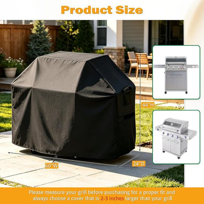 Grill Cover for Monument Mesa 415BZ, Classic 35633, Heavy Duty Waterproof All-Weather Protection, Outdoor Fade Resistant BBQ Grill Cover (55" W×21" D×43" H)