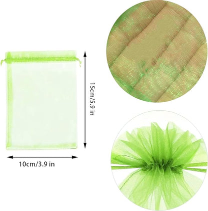 30 Pcs 3.9''×5.9'' Drawstring Fruit Netting Bags, Reusable Garden Netting Bags, Fruit Cover Mesh Bag for Fruit Trees Vegetable Floral