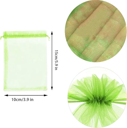 30 Pcs 3.9''×5.9'' Drawstring Fruit Netting Bags, Reusable Garden Netting Bags, Fruit Cover Mesh Bag for Fruit Trees Vegetable Floral