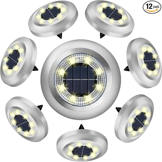 Solar Lights Outdoor,8 Pack Solar Garden Lights for Pathway,Yard,Deck,Lawn,Patio,Walkway,Driveway,Step（Warmwhite）
