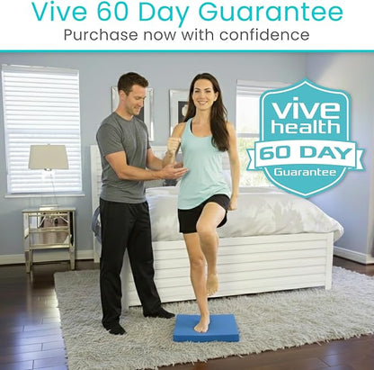 Vive Balance Pad - Foam Large Yoga Mat Trainer for Physical Therapy, Stability Workout, Knee and Ankle Exercise, Strength Training, Rehab - Chair Cushion for Adults, Kids, and Travel