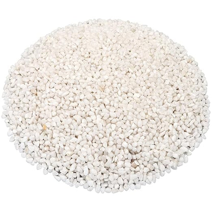 Landscaping Pebbles,River Rocks,Decorative Ornamental Pebbles,Garden Landscaping Stones,Gravel Filler for Home Decoration Flower Bed Fish Tank Plants Vases Succulents (1, White, 10 Pounds)