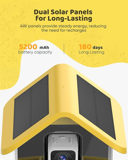 Bird Feeder with Camera Solar Powered: Smart Camera Bird Feeder 2K Live Feed Cam for Outdoor Backyard - Ai Identify Auto Capture Videos, Unique Outdoor Gifts for Mom Dad Birdlover