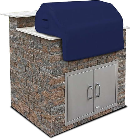 Covers & all Built-in Outdoor Grill Cover, Durable 12 Oz Waterproof Cover Max Material with Air Pocket & Elastic for Snug Fit (48" W x 27" D x 26" H Inches, Blue)