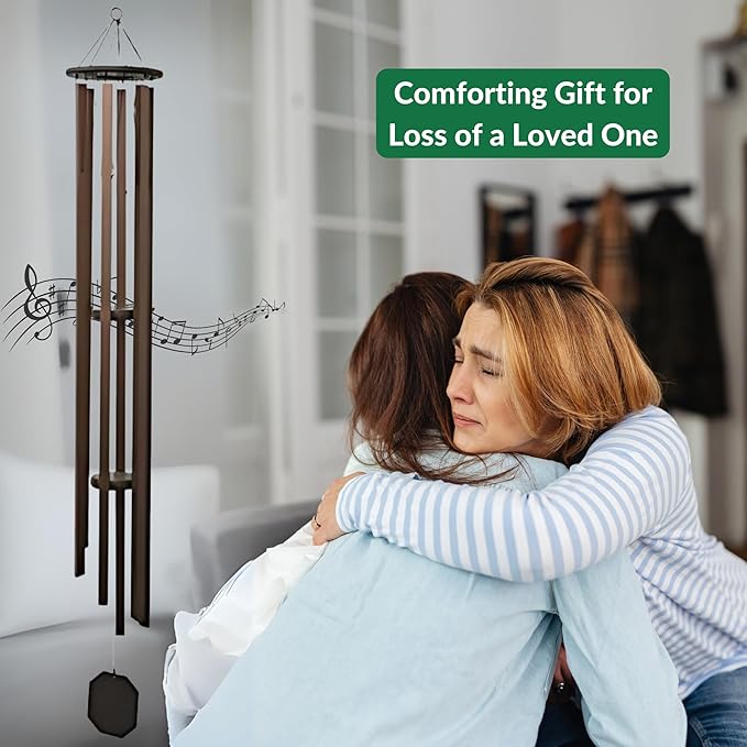 Lambright Chimes Grandfather Clock Extra Large Personalized Wind Chime, Custom Windchimes for Memorial, Sympathy, Loss, Anniversary for Wife, Friend, Mother, Grandmother, Pet - Made in America