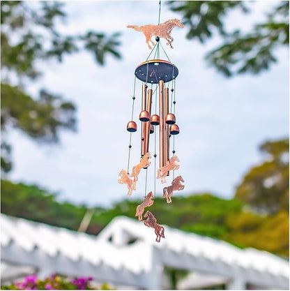 Horse Wind Chimes for Outside,Horse Gifts for Women Men/Memorial Gift/Sympathy Gift/Birthday Gifts Metal windchimes Outdoors/Indoors,Garden Decor,Patio,Home,Porch,Yard Decorations
