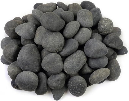 FANTIAN 40 lbs Bulk Black River Rocks for Landscaping, 3-4 Inch Mexican Beach Pebbles, Decorative Black Stones for Planters Garden Fish Tank Walkways and Outdoor Decorative Stones