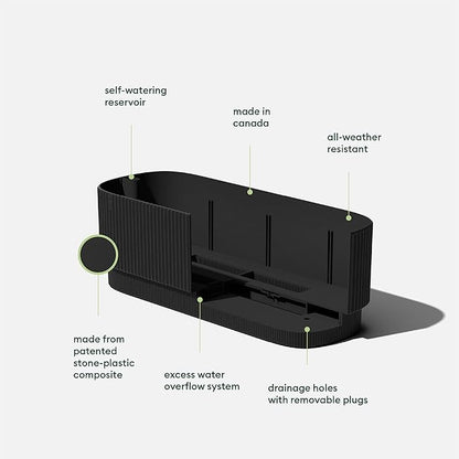 Veradek Demi Series Raised Garden Bed - Self-Watering Planter for Backyard & Garden | All-Weather Use