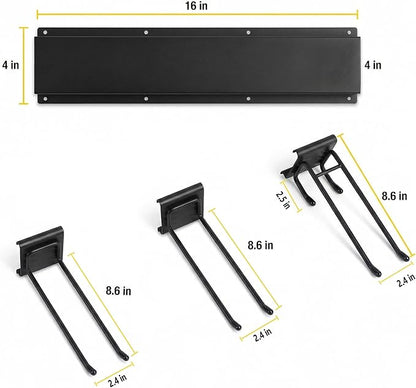 MBQQ Garage Tool Organizer Wall Mounted, 16 Inches Adjustable Garden Tool Organizer Rack,Heavy Duty Yard Tool Organizer,Single piece