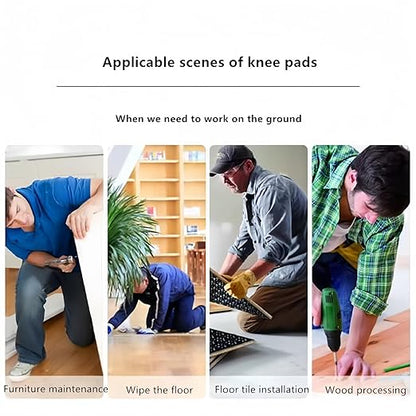 men's and women's gardening knee pads - lightweight waterproof foam knee pads and easy to install, with adjustable hook and loop strap (green)
