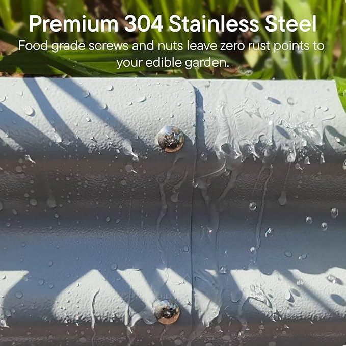 Galvanized Raised Garden Bed 8x4x1 | 10x2x1 ft, 12" Tall Metal Planter Box for Outdoor Plants Vegetable Herb Leafy Green, Modular Raised Flower Bed with Rust Resistant Coating - Sand Beige