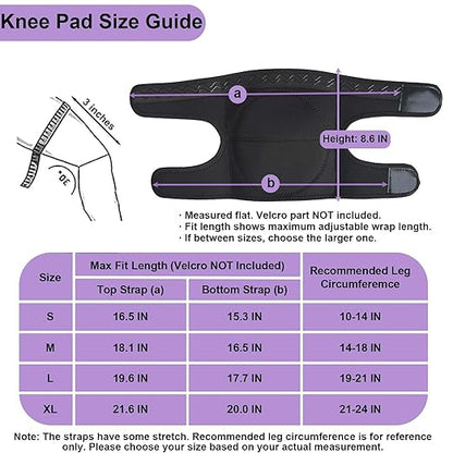 Men/Women plus size knee padsKnee Pads For Cleaning, Work, Construction, Floors,With Soft Inner Liner Kneepads Perfect For Gardening and Housework,Painter,Weeding/Planting,Photographe.Black XL