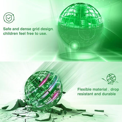 Ciniffo Flying Orb Ball 2025, Hand Controlled Boomerang Spinner Mini Drone Cosmic Globe Toy, Cool Toys Gift for 6 7 8 9 10+ Year Old Boys Girls Teens Outdoor Toys(Green)