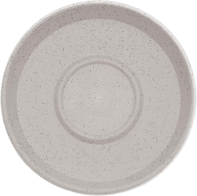 Bloem Terra Resin Saucer Tray: 9.25" Bottom Width - Vanilla Bean - Matte, Durable, Ribbed Bottom, Indoor and Outdoor, Fits 12" Terra Pots