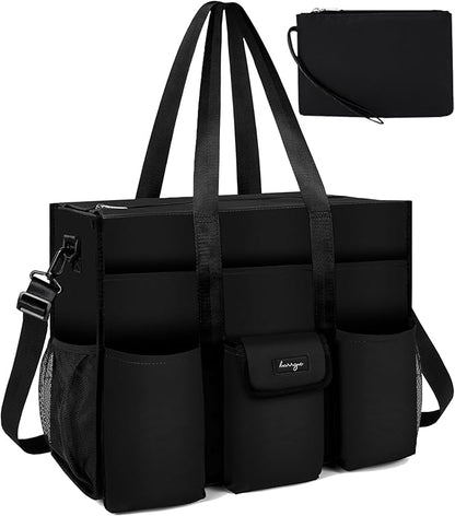 Utility Tote - Water Resistant with 19 Exterior/Interior Pockets - Large Women/Teacher/Work Bag