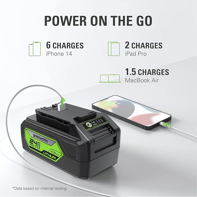 Greenworks 24V Brushless 10" Cordless Polesaw + Pole Hedge Trimmer Combo (Great For Pruning and Trimming Branches / Shrubs), 4.0Ah Battery and Charger Included