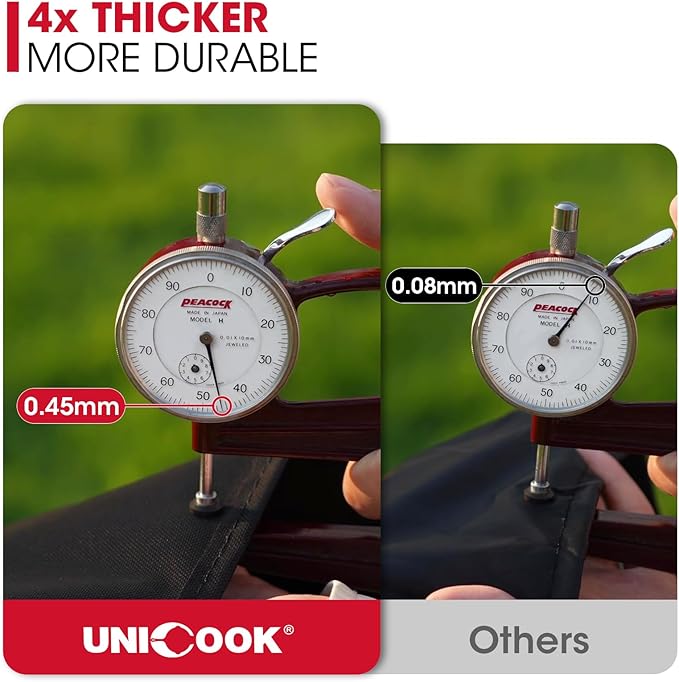 Unicook Grill Cover 55 Inch for Outdoor Grill, Heavy Duty, Waterproof, Fade Resistant, BBQ Cover with Handles/Straps/Air Vents, Compatible with Weber Charbroil Nexgrill Gas BBQs etc