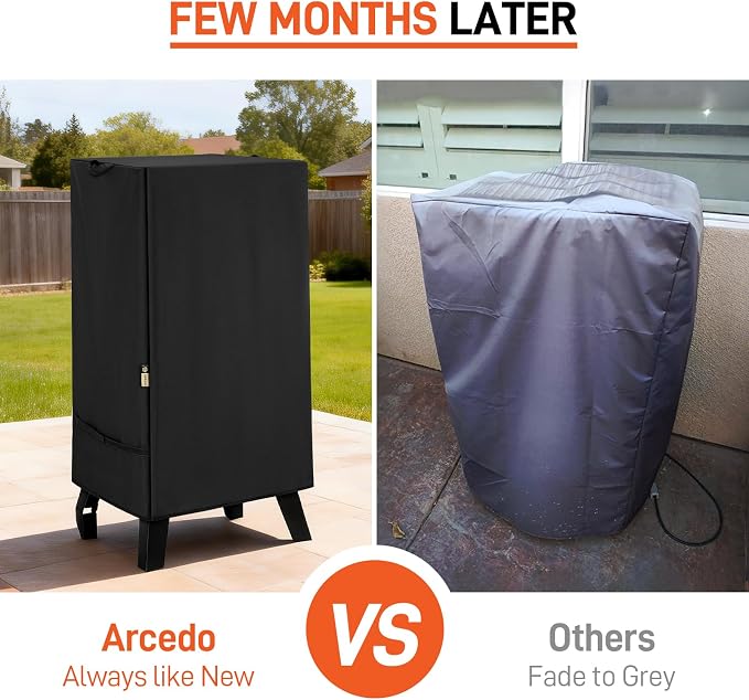 Arcedo Grill Cover Compatible with Pit Boss Vertical Smoker PBV3G1, Heavy Duty Waterproof Outdoor BBQ Grill Covers for Pitboss 3 Series Propane Gas Smoker PBV3A1