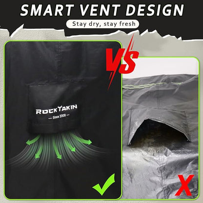 ROCKTAKIN Heavy Duty 65 Inch Grill Cover for Weber Genesis II 4 Burner & LX 400 Series, Waterproof UV & Fade Resistant Windproof Outdoor BBQ Cover with Air Vents for Weber Char-Broil Nexgrill