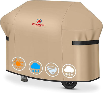Comnova Grill Cover 72 Inch - 600D BBQ Cover for Outdoor Grill Waterproof and Heavy Duty, Large Barbecue Gas Grill Covers for Weber, Char-Broil, Nexgrill, Monument, Dyna-glo, Brinkmann and More
