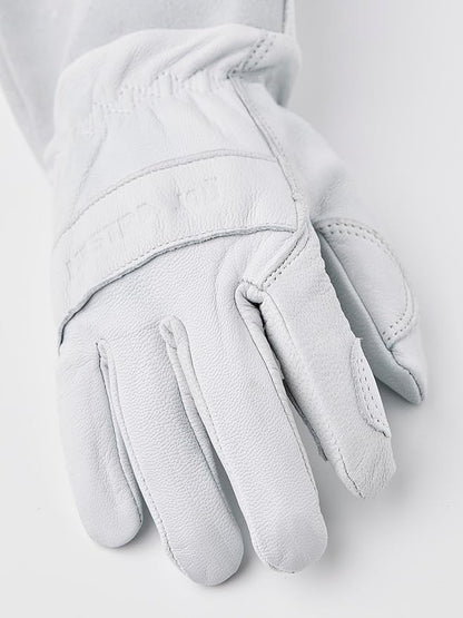 Hestra Job Garden Rose Glove, Long Protective Leather Gauntlet Gardening Gloves for Men & Women- Offwhite - 7