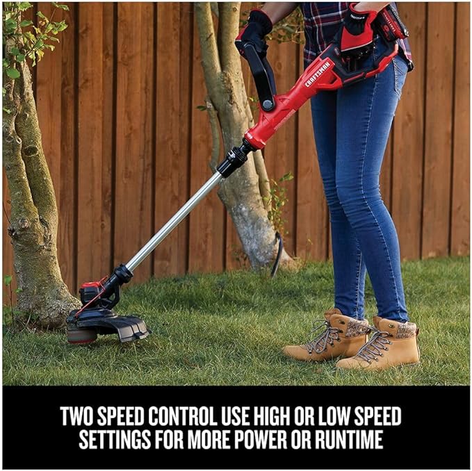 CRAFTSMAN V20 Weed Wacker and Leaf Blower Cordless Combo Kit, Includes 2.0 Ah Battery and Charger, 13 in. String Trimmer and Edger, 90 Mph Blower (CMCK197D1)