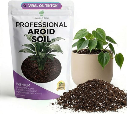 Professional Aroid Soil Mix Large 2.2 Quarts Ready to Use, Premium Potting Soil for Aroid Plants Monstera Philodendron Indoor Plants, Peat Moss Coco Coir Perlite Dolomite Made in USA