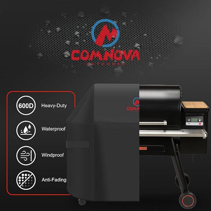 Comnova Grill Cover for Traeger Timberline 1300 - Premium Wood Pellet Smoker Cover for Traeger Waterproof & Heavy Duty, 600D Pellet BBQ Cover Accessory for Treager Timberline 1300 Grills (BAC360)