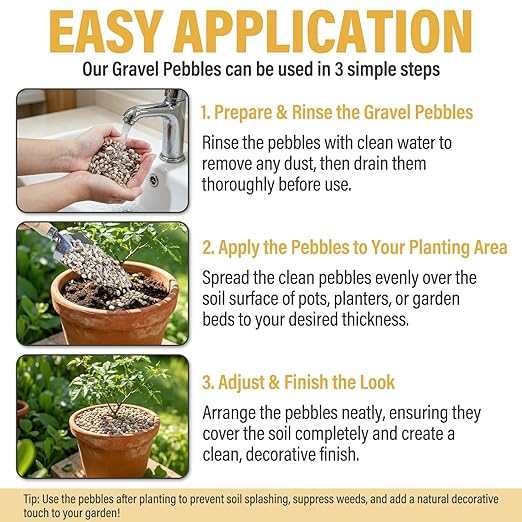 7lb Succulent and Cactus Gravel Pebbles, 1/5 Inch Mixed Color Natural Rocks for Fish Tank, Indoor Plants, Aquarium, Vases, Landscaping