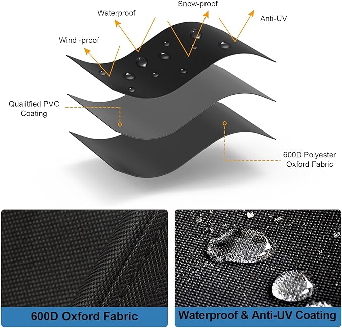 Performance Cover for Char-Broil 3-4 Burner Gas Grill, 62 Inch Outdoor Heavy Duty Waterproof Barbecue Gas Cover for Charbroil and Smokers Up to 62 Inches Wide